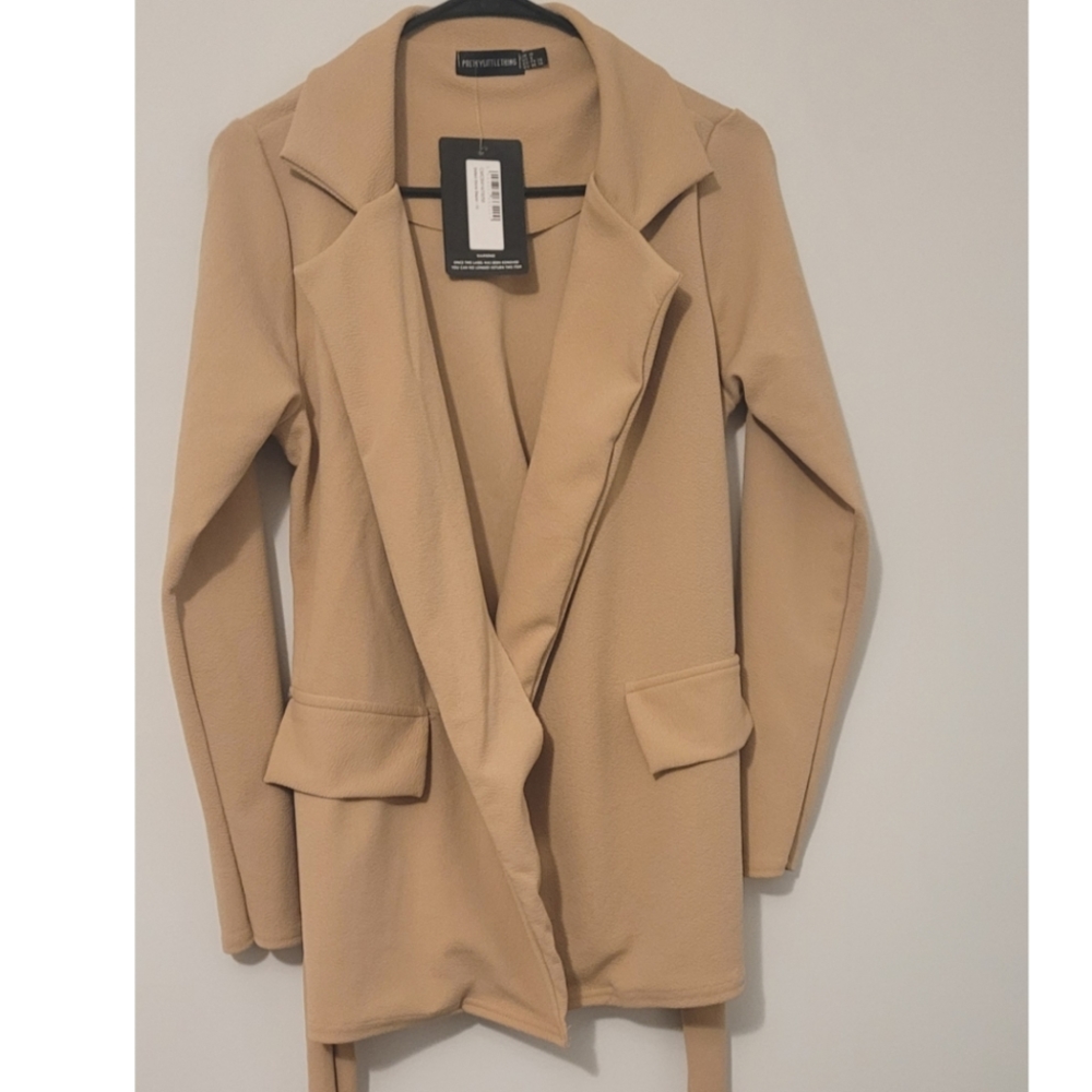 Camel Belted Blazer - Picture 3 of 7